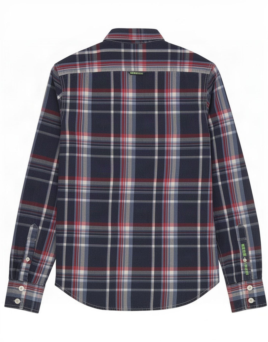 Koszula męska Superdry XL, bawełniana, granatowa w kratkę