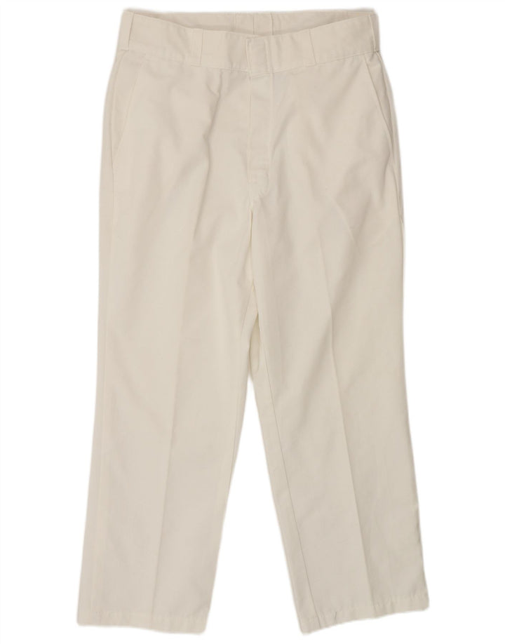 Męskie proste spodnie chino Dickies W34 L28 Biały poliester