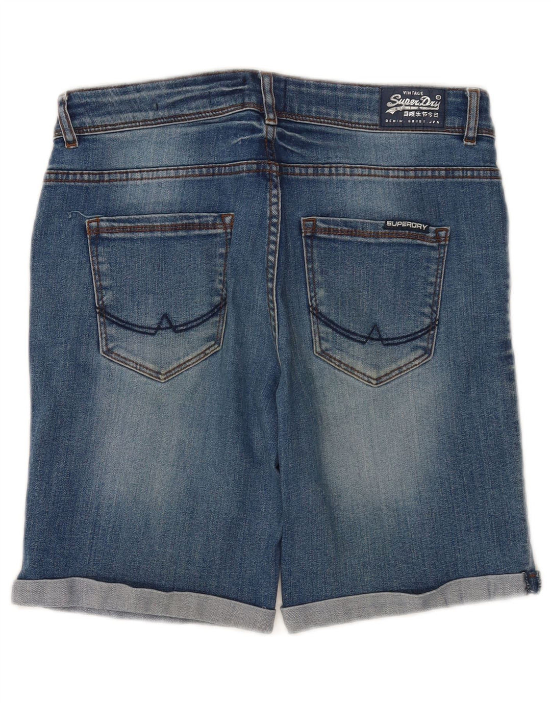 Męskie dżinsowe bermudy Superdry W30 Średnioniebieskie, bawełniane