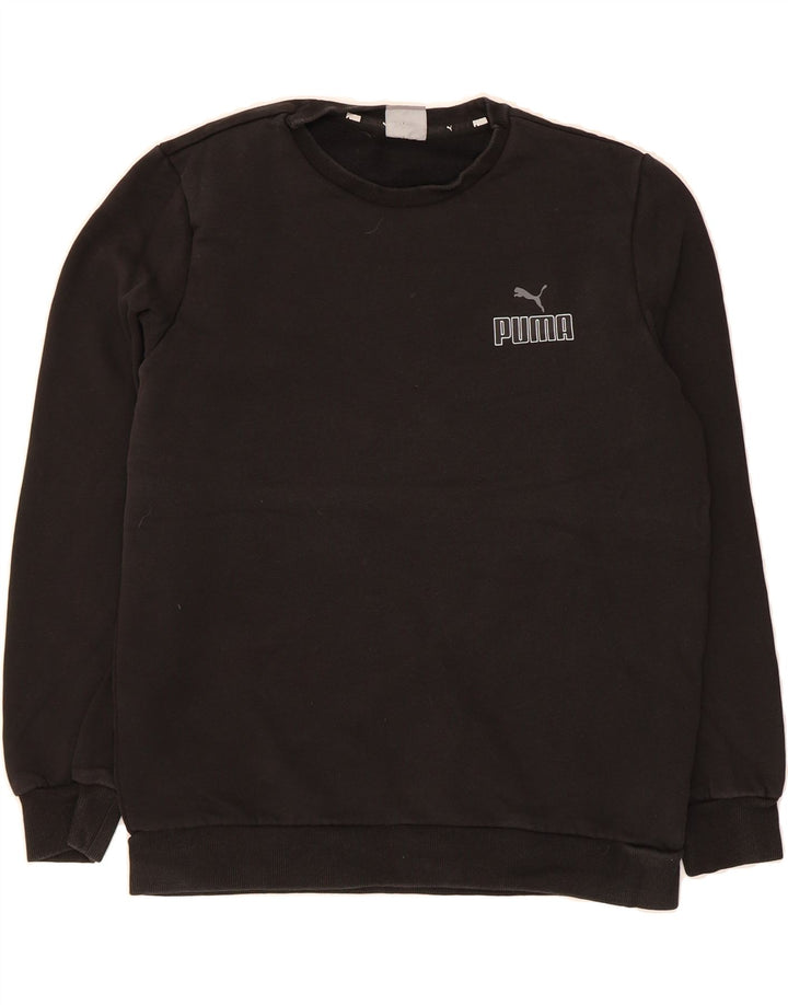 PUMA Mens Sweatshirt Jumper Medium Black Cotton Vintage Puma and Second-Hand Puma from Messina Hembry 