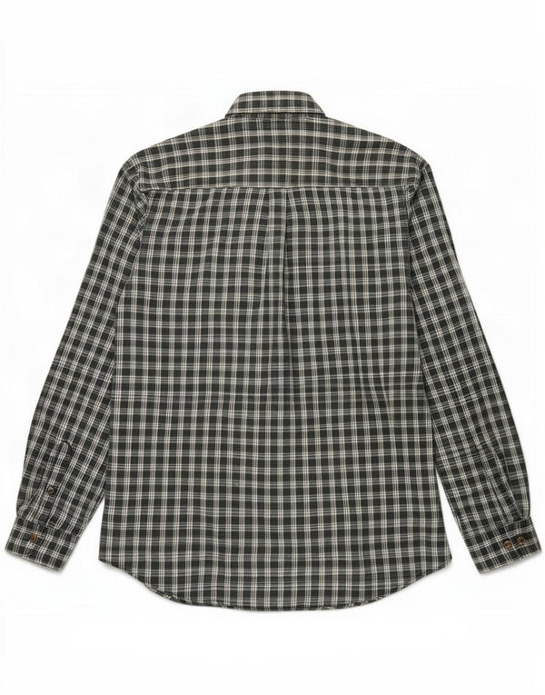 Eddie Bauer Męska koszula flanelowa o regularnym kroju, w małą zieloną kratkę, bawełniana