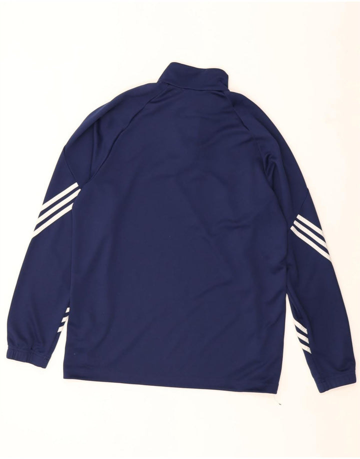 Adidas Męskie Climalite Zip Neck Pullover Dres Top Duży Granatowy