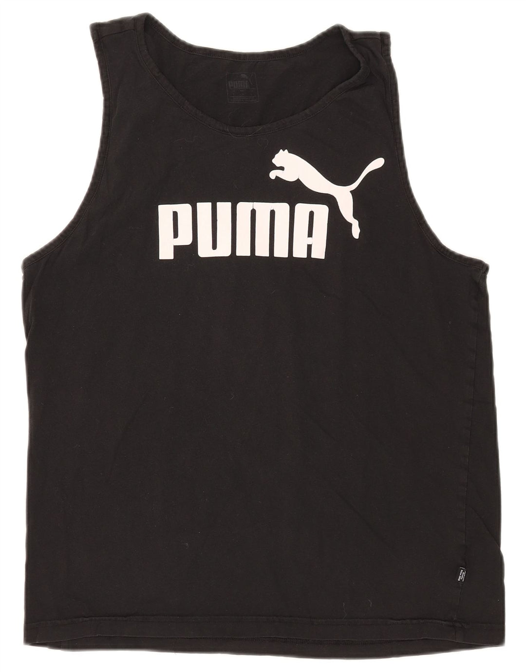 Męska kamizelka z grafiką Puma, duża, czarna, bawełniana