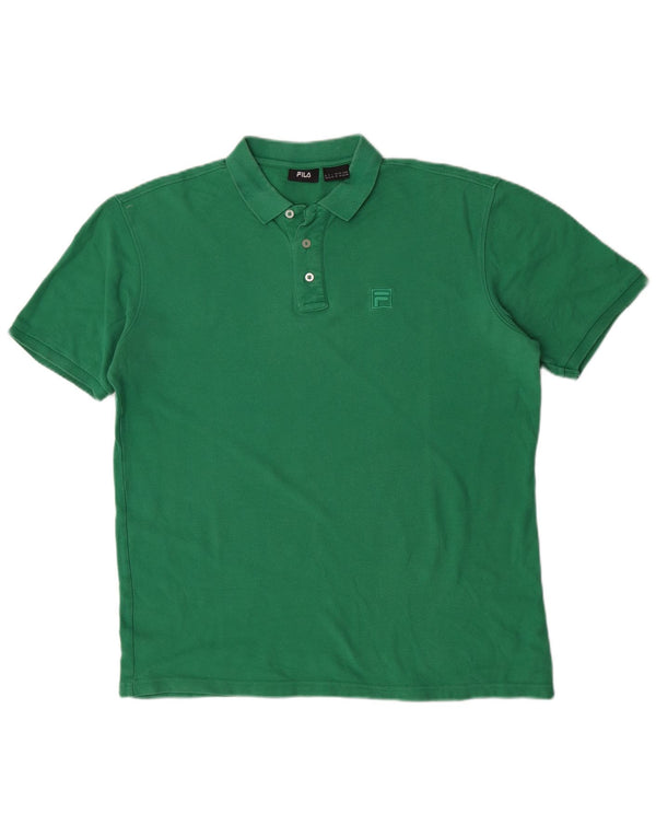 Męska koszulka polo Fila XL, zielona bawełna