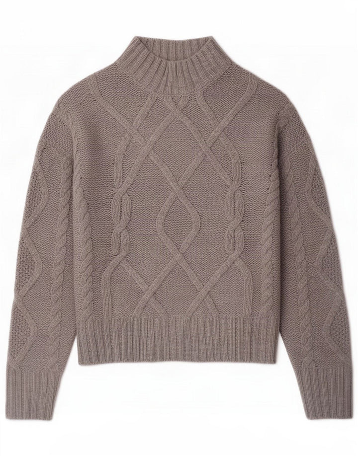 Sweter damski Gap z golfem UK 16, duży, szary, akrylowy