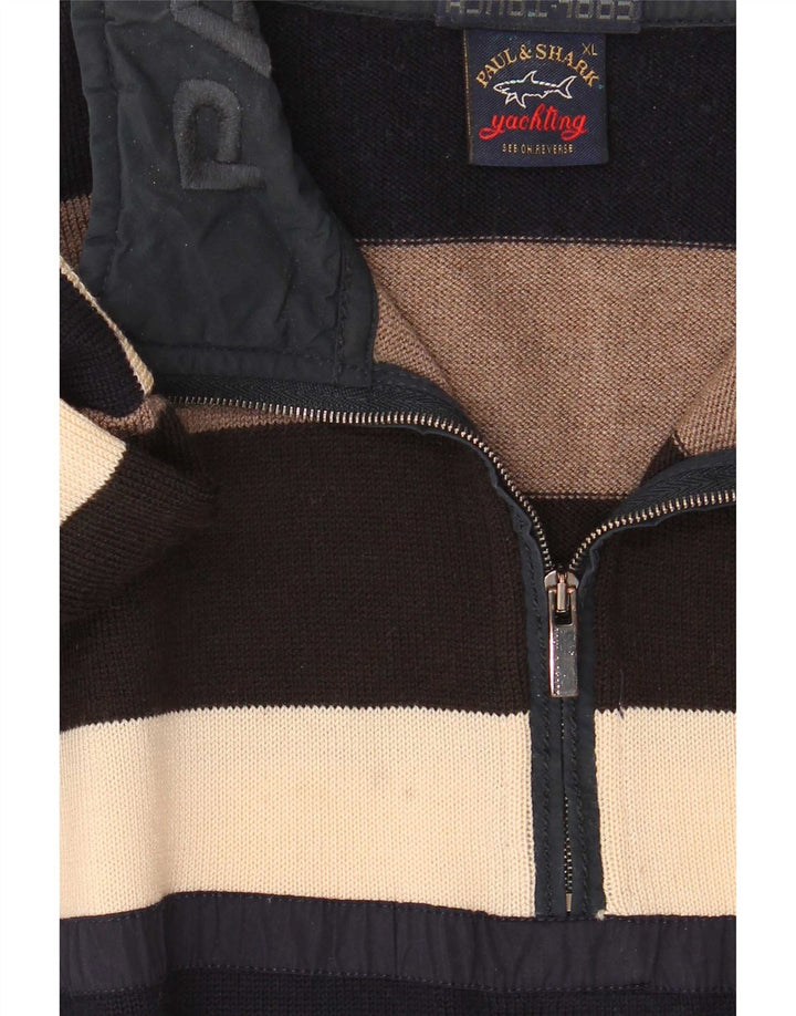 Męski sweter Paul & Shark z zamkiem błyskawicznym XL, wielokolorowe paski