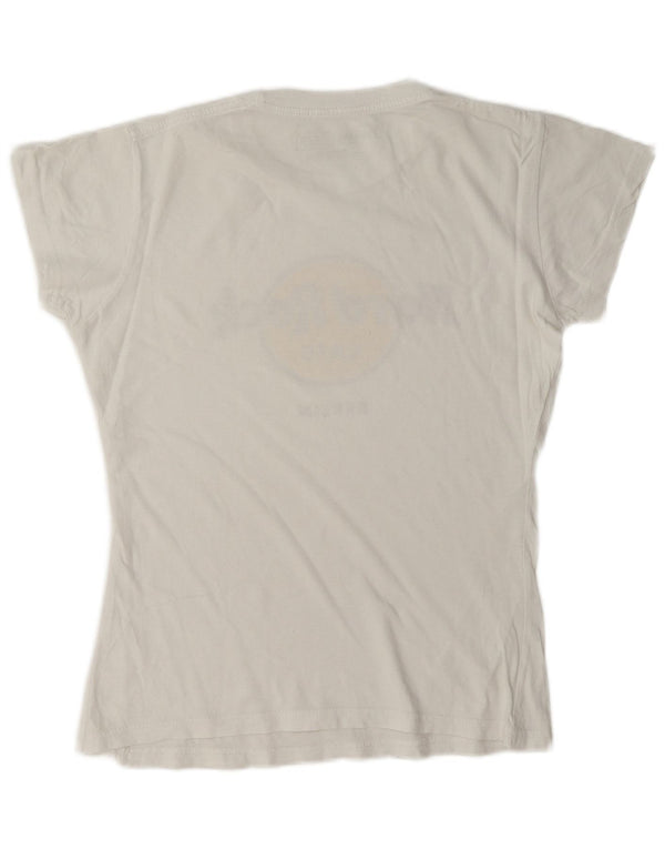 T-shirt damski Hard Rock Cafe Berlin z grafiką Top UK 10, mały, biały, bawełniany