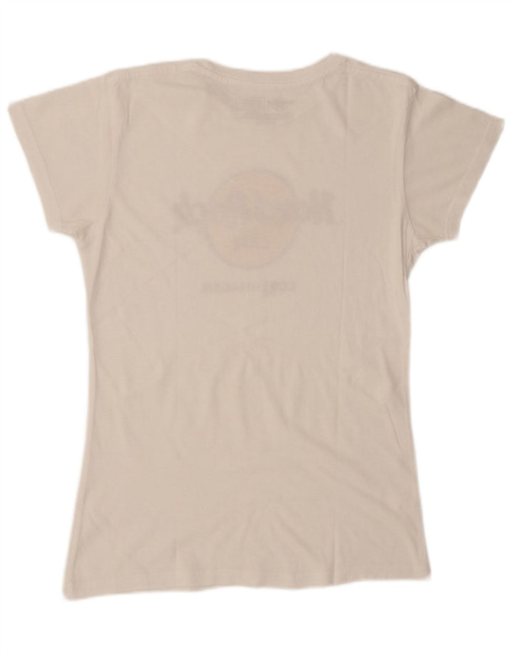 T-shirt damski HARD ROCK CAFE Copenhagen Graphic Top UK 12 Średni biały