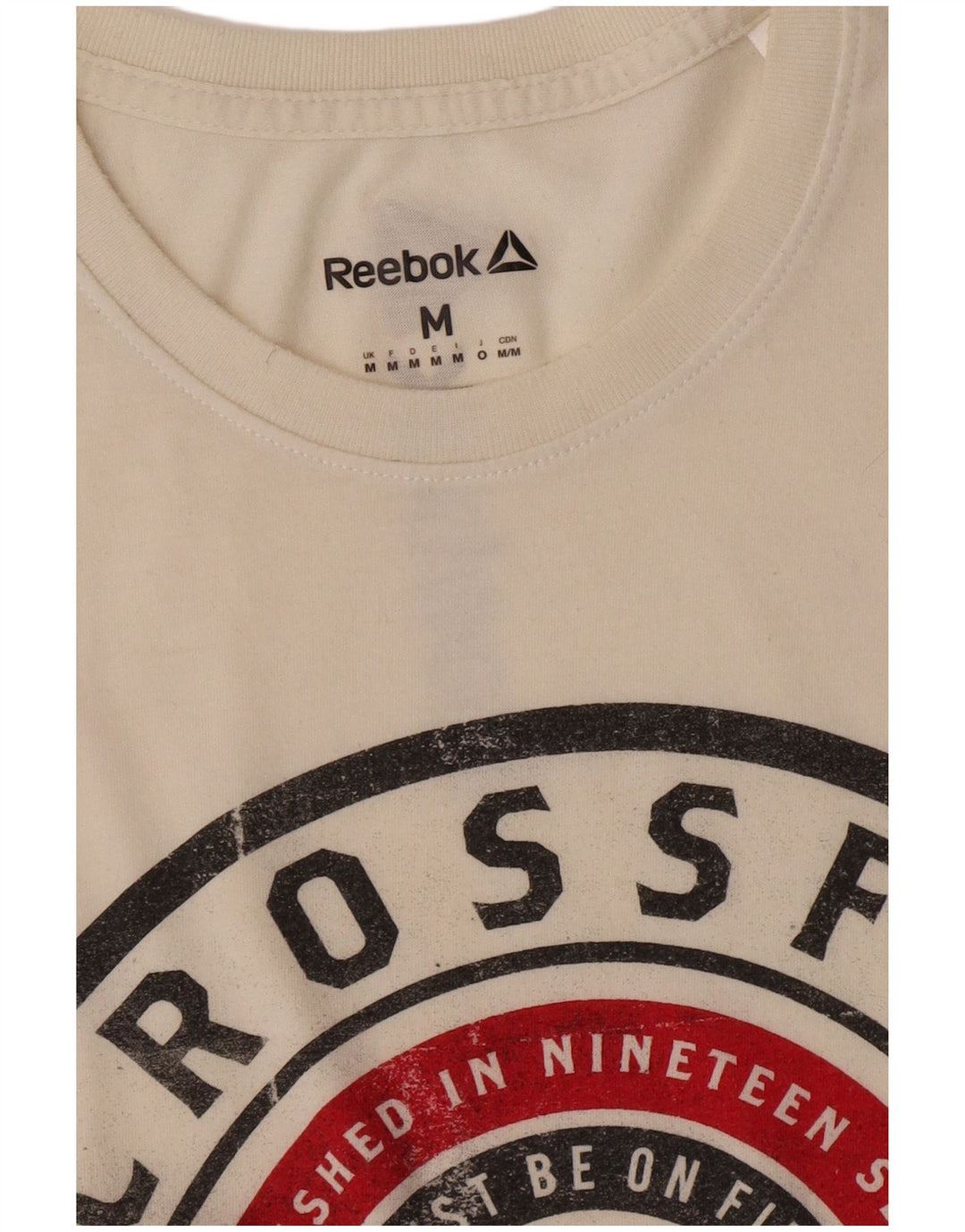 Męska koszulka Reebok z grafiką Top, średnia biel