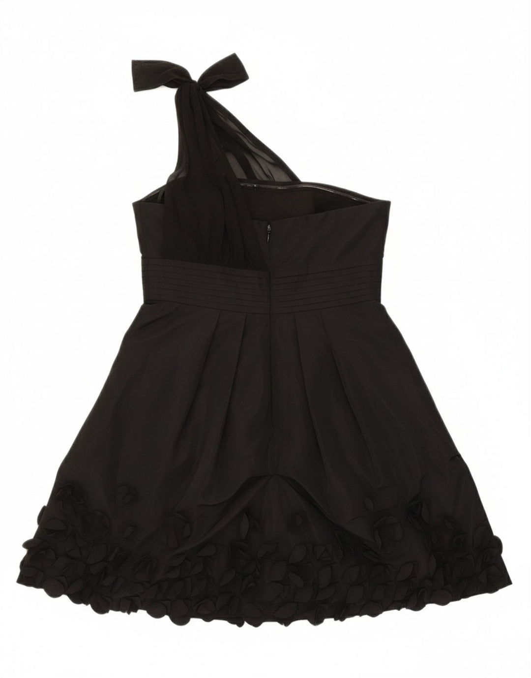 BCBGMAXAZRIA Womens One Shoulder Dress UK 10 Small Black