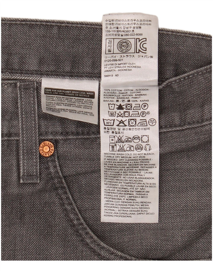 Męskie jeansy Levi's 508 Tapered W34 L32 Szara bawełna