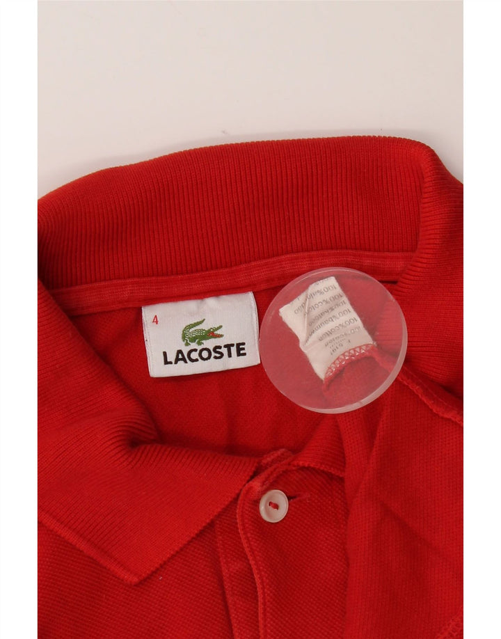 Męska koszulka polo Lacoste, rozmiar 4, średnia czerwona, bawełniana