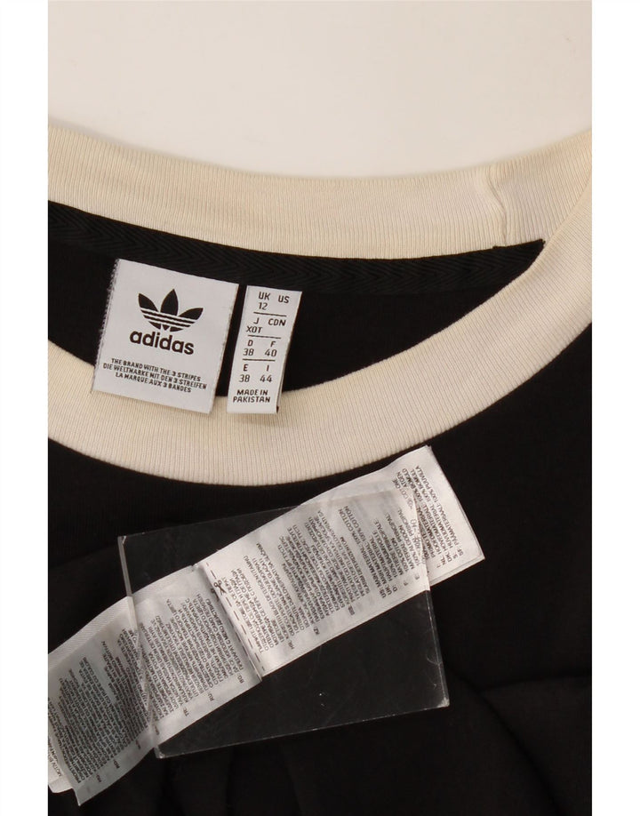 Damska koszulka ADIDAS Top UK 12, średnia czarna bawełna