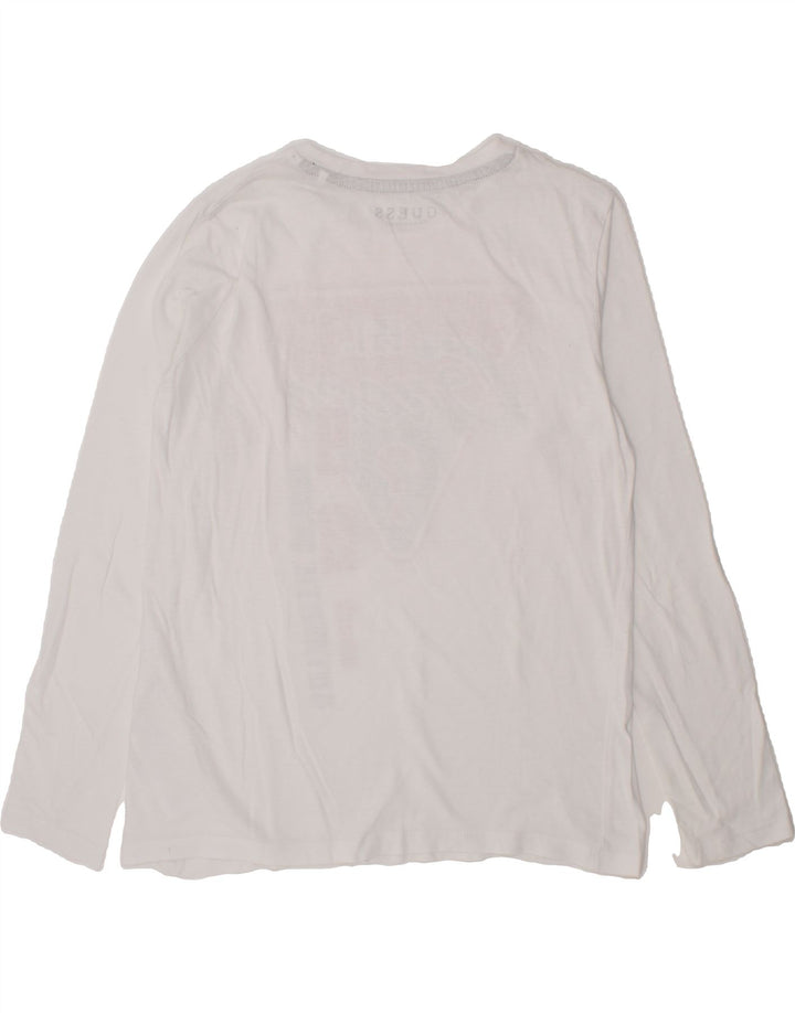 GUESS Boys Graphic Top Long Sleeve 9-10 Years White Vintage Guess and Second-Hand Guess from Messina Hembry 