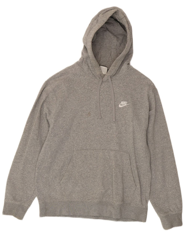 Męska bluza z kapturem Nike, średnia, szara, bawełniana nakrapiana