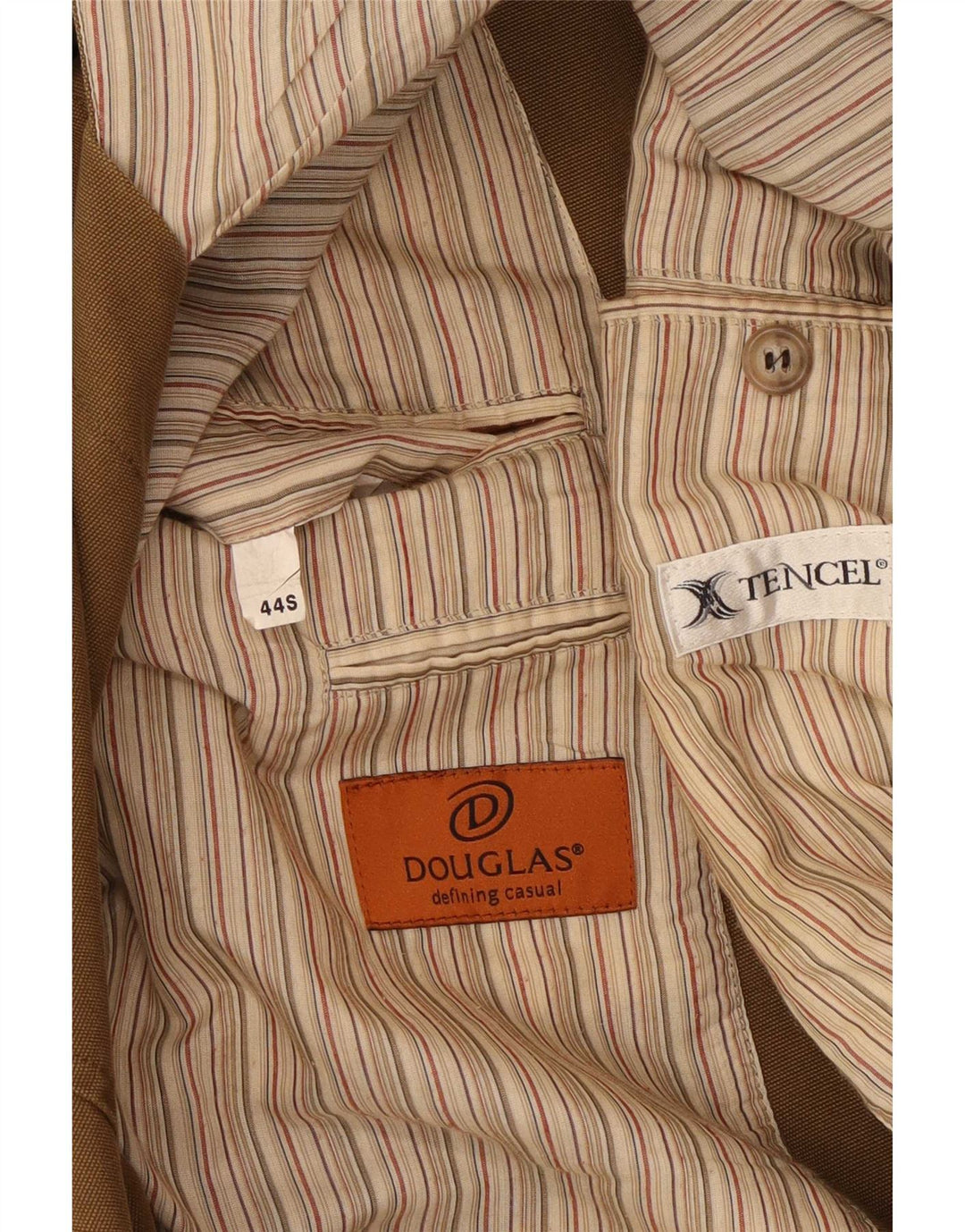 Męska marynarka Douglas zapinana na 2 guziki UK 44 2XL Brązowa Tencel