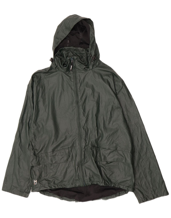 Męska kurtka przeciwdeszczowa z kapturem Helly Hansen UK 42 XL Zielony poliuretan
