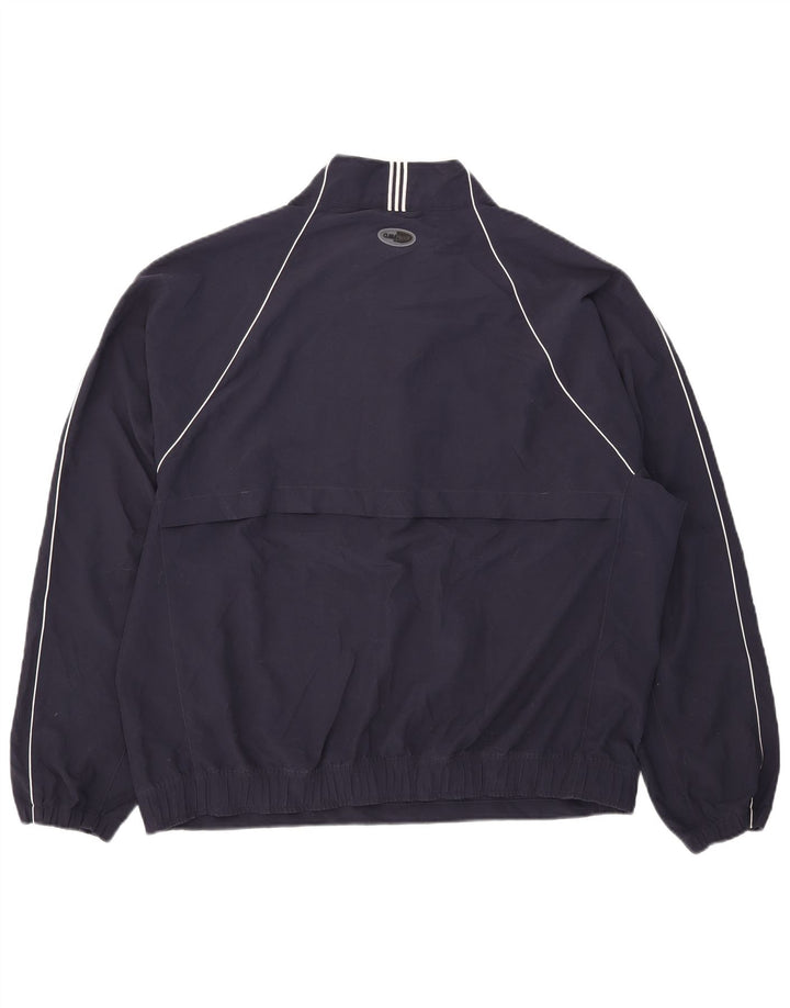 Adidas Męskie Clima Proof Zip Neck Pullover Dres Top Duży Granatowy