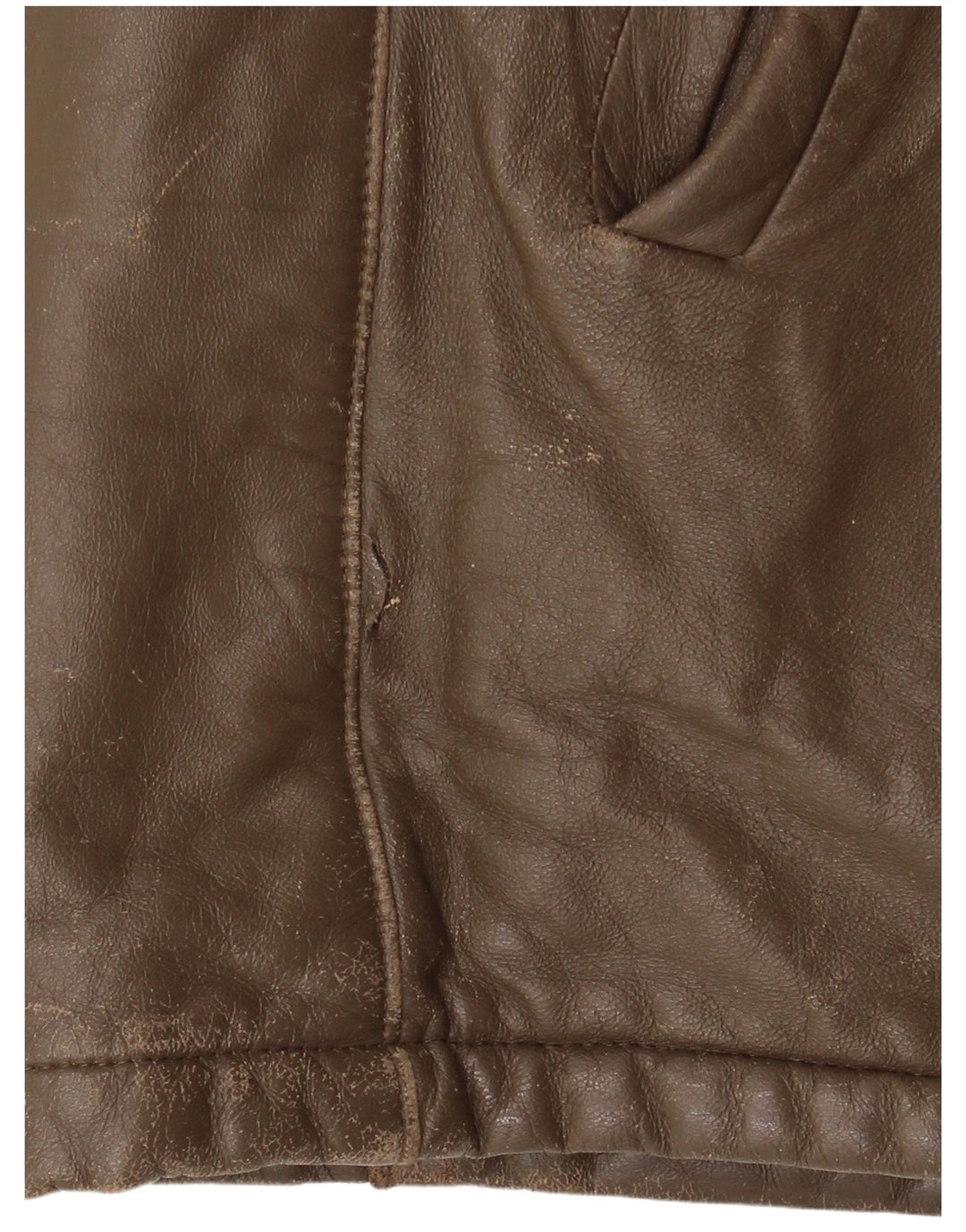 Vintage męska kurtka skórzana IT 52 XL brązowa skóra