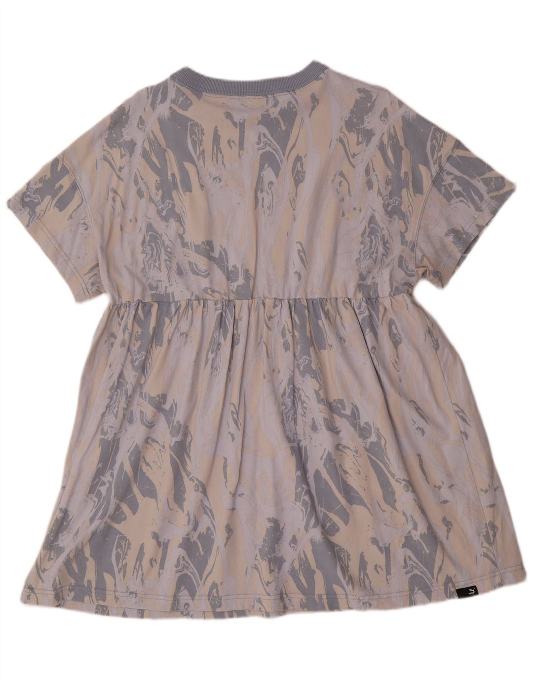 Damska sukienka o linii A z abstrakcyjnym wzorem PUMA UK 16, duży szary blok kolorów