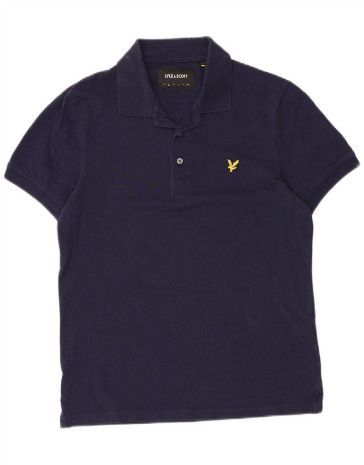 Męska koszulka polo Lyle & Scott, mała, granatowa, bawełniana