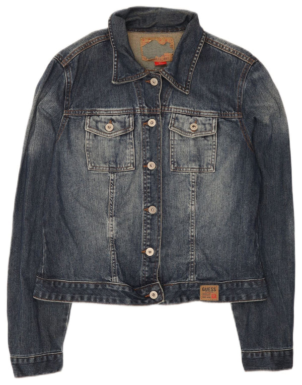 Damska kurtka jeansowa Guess UK 18 XL, niebieska, bawełniana