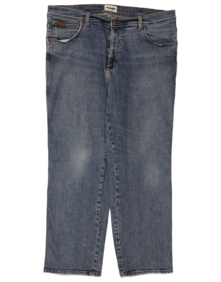 Męskie jeansy Wrangler Texas Straight W40 L30 Niebieskie bawełniane