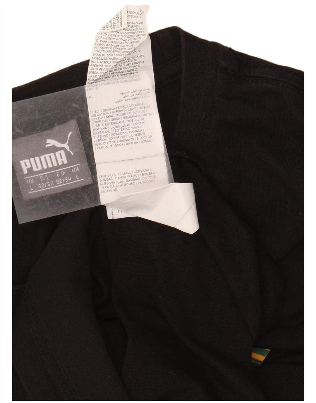 Męski T-shirt z grafiką PUMA, duży, czarny, bawełniany