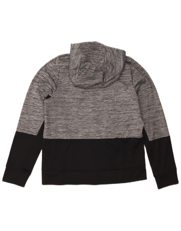 Chłopięcy sweter z kapturem i zamkiem Nike Dri Fit 13-14 lat XL Szary blok kolorów