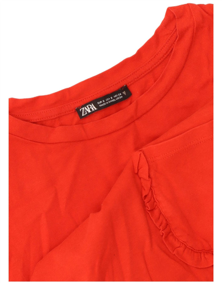 Damska krótka koszulka Zara Top UK 10 Small Red