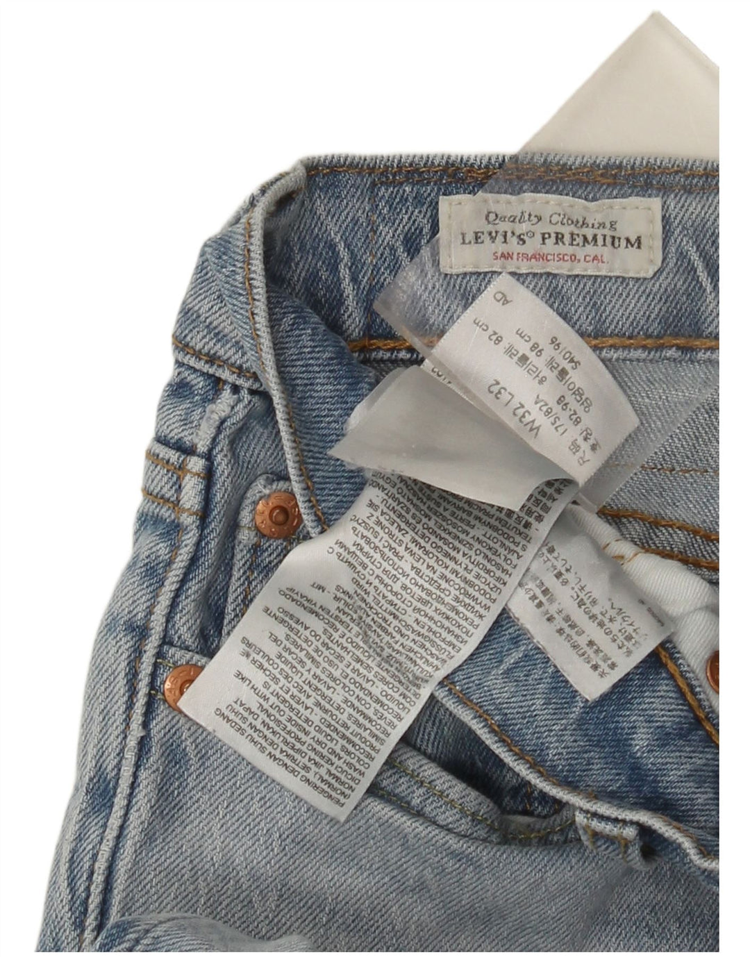 Męskie jeansy LEVI'S 511 Slim W32 L32 Niebieska bawełna