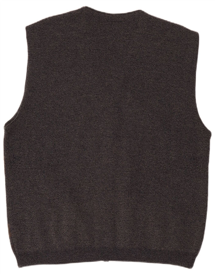 Męski sweter rozpinany Enzo Goti 2XL, brązowa, geometryczna wełna