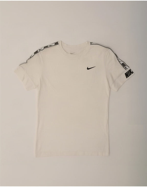 Męska koszulka Nike o luźnym kroju z grafiką, biała, bawełniana