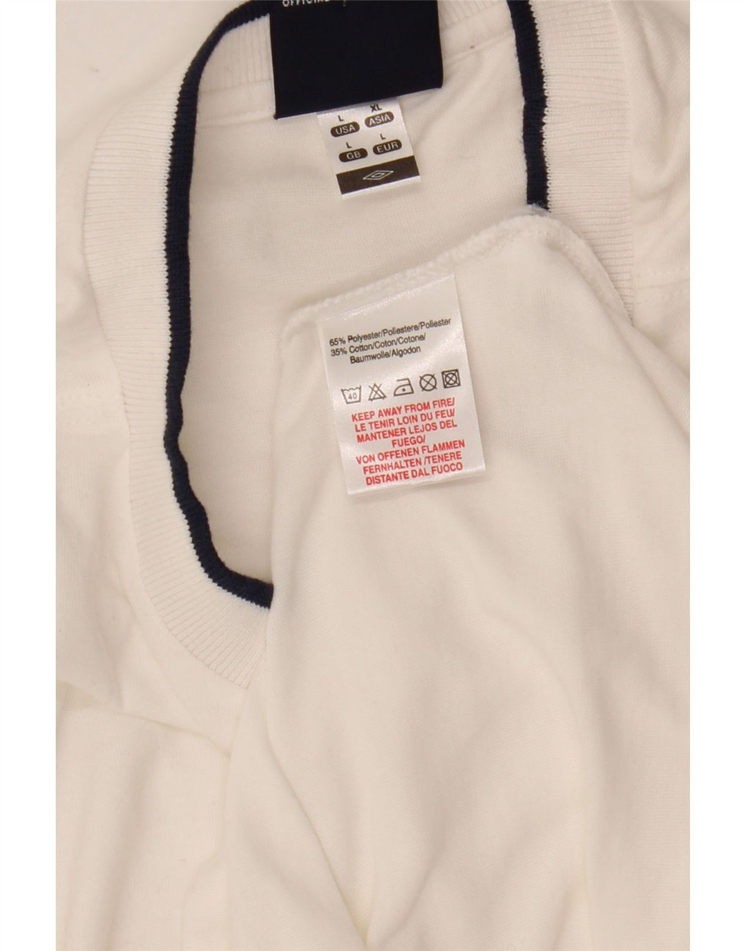 Męski T-shirt Umbro, duży, biały, poliester