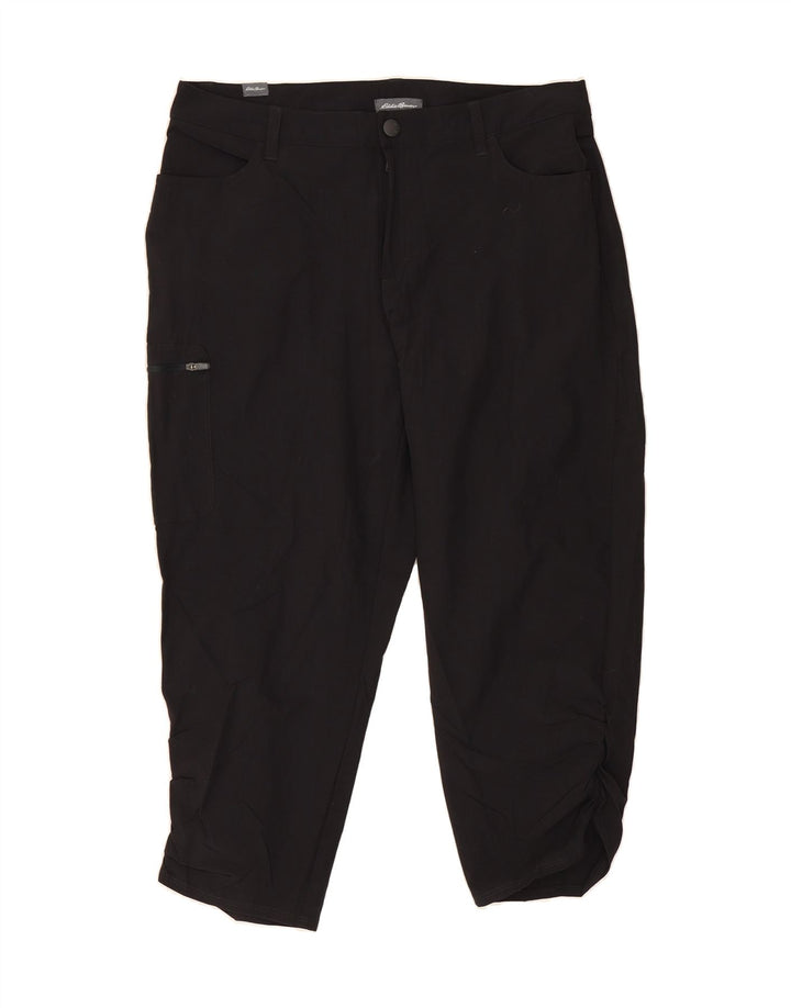 EDDIE BAUER Womens Straight Capri Trousers  Medium W30 L22 Black Nylon Vintage Eddie Bauer and Second-Hand Eddie Bauer from Messina Hembry 
