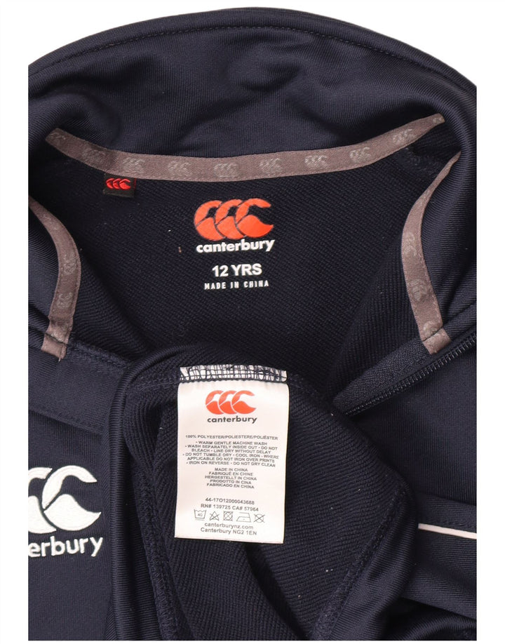 Chłopięcy sweter z zamkiem błyskawicznym Canterbury 11-12 lat, granatowy, poliester