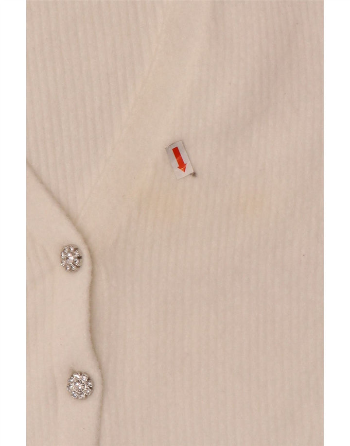 Sweter damski Zara Crop Cardigan UK 12 Średni biały nylon