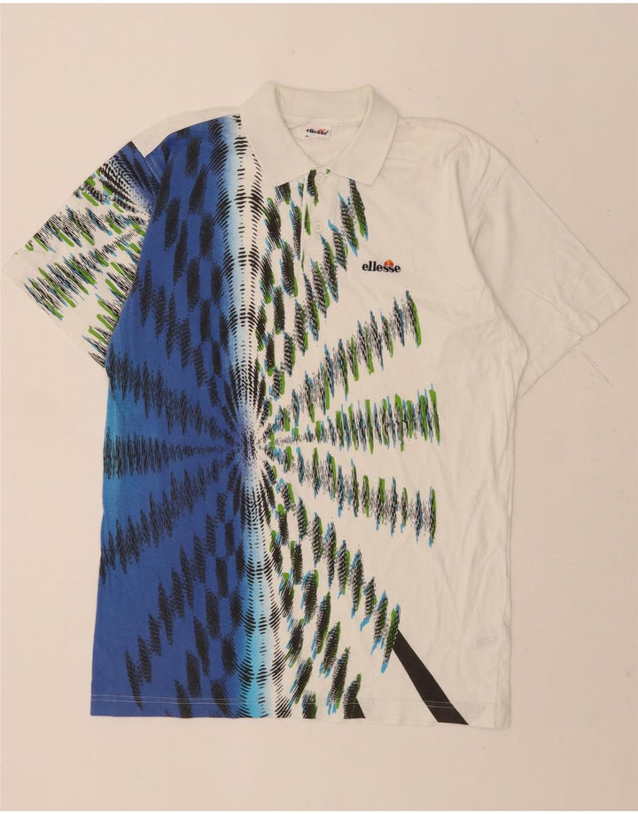 Męska koszulka polo Ellesse IT 48 Średnia biała bawełna Tie Dye