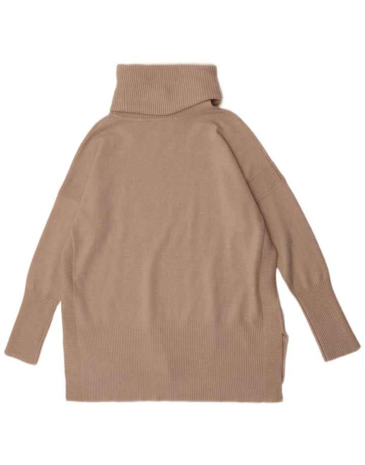 Damski sweter z golfem French Connection UK 14 średni beż