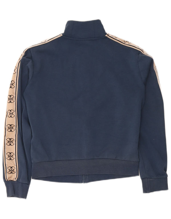 Guess Womens Tracksuit Top Jacket UK 14 Medium Navy Blue Colourblock