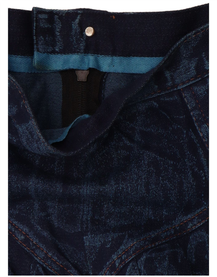 Damska spódnica jeansowa VINTAGE rozkloszowana W28 średni niebieski