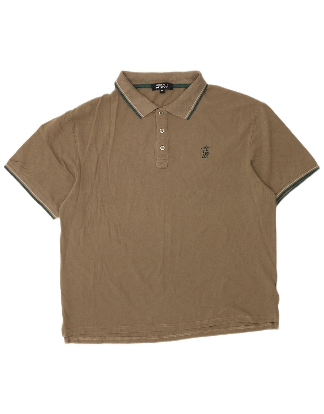 Męska koszulka polo TRUSSARDI 3XL, brązowa, bawełniana