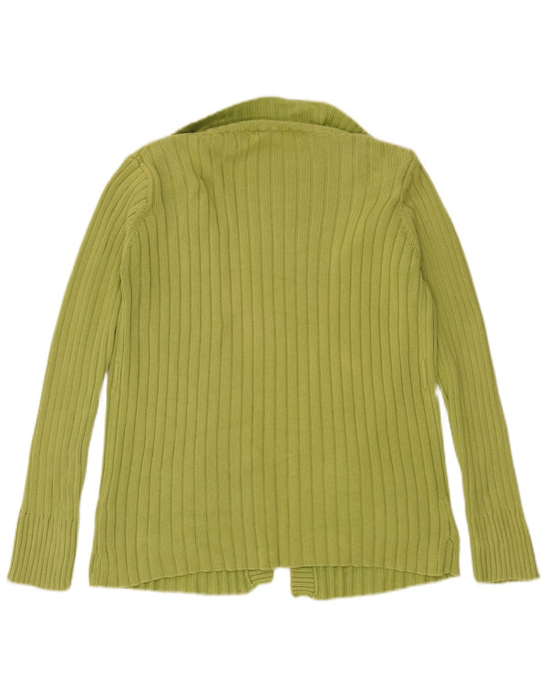 Sweter damski Zara z otwartym kardiganem UK 14, średni zielony, bawełniany