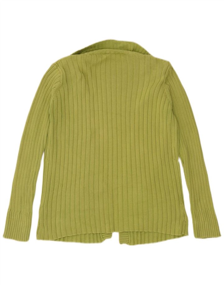 Sweter damski Zara z otwartym kardiganem UK 14, średni zielony, bawełniany