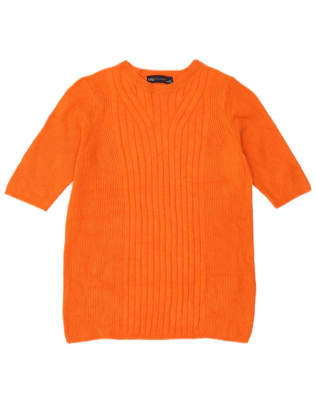 Sweter damski Marks & Spencer z okrągłym dekoltem, UK 12, średni pomarańczowy