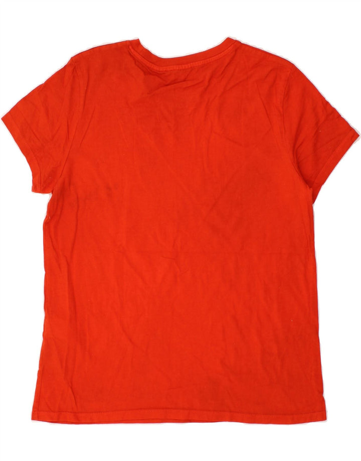 LEVI'S Womens T-Shirt Top UK 14 Medium Red Cotton Vintage Levi's and Second-Hand Levi's from Messina Hembry 