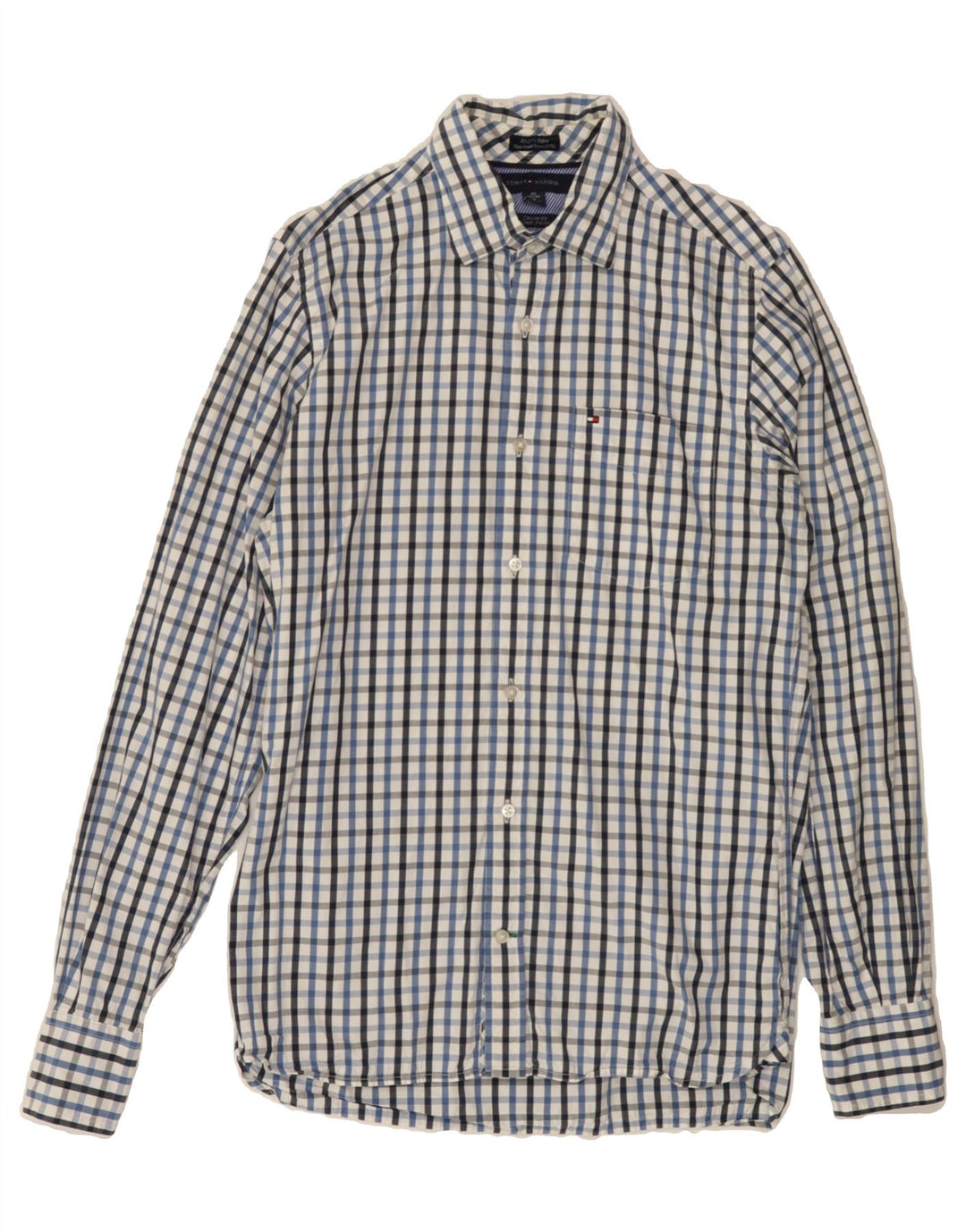 TOMMY HILFIGER Mens Coupe Ajustee Shirt XS Multicoloured Check 80s Vintage Tommy Hilfiger and Second-Hand Tommy Hilfiger from Messina Hembry 