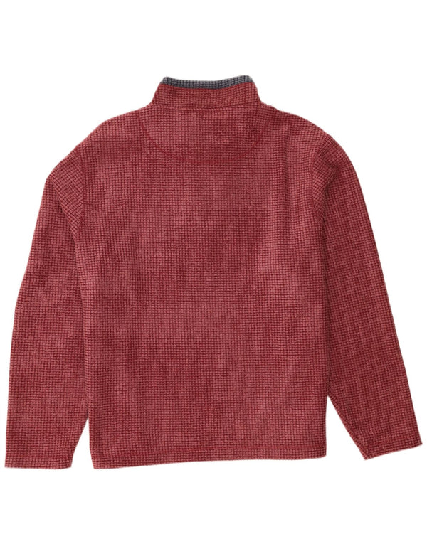 Męski sweter polarowy Weird Fish z zamkiem błyskawicznym, 4XL, bordowy poliester