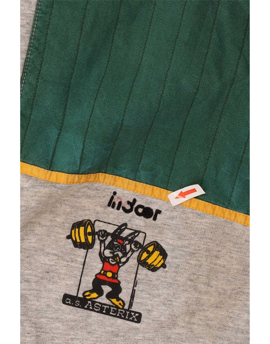 Męska bluza dresowa bez rękawów w stylu vintage, duża, szara, z blokami kolorów
