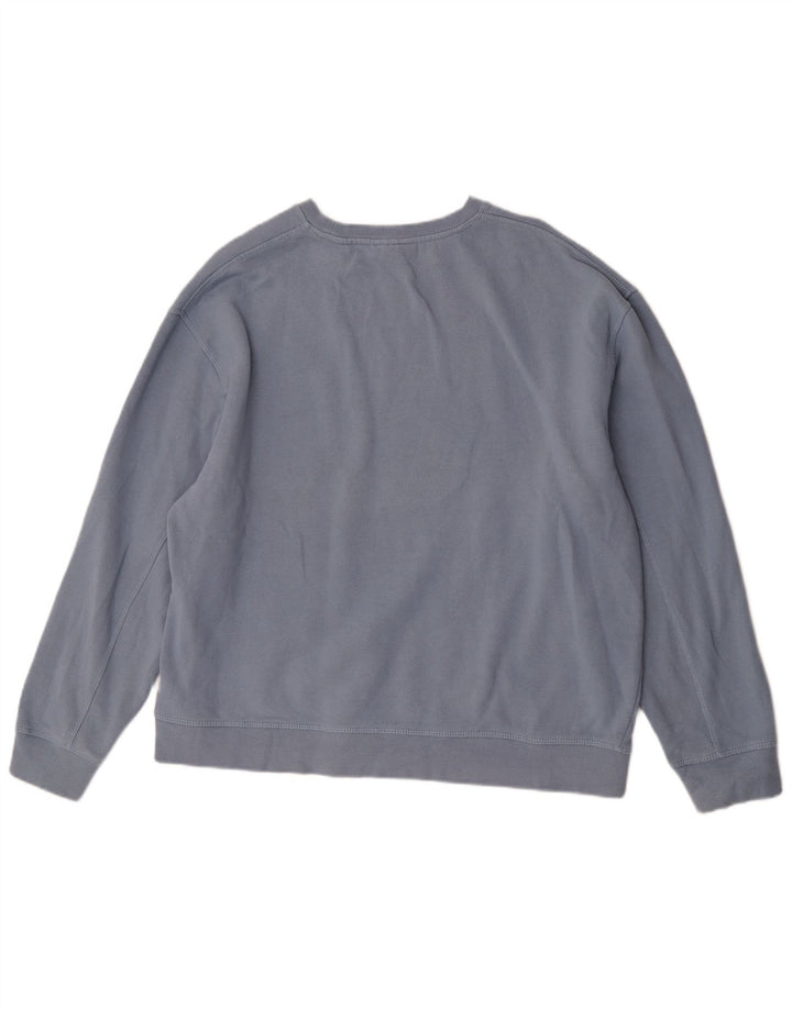 Damski sweter oversize Topshop UK 16, duży, niebieski, bawełniany